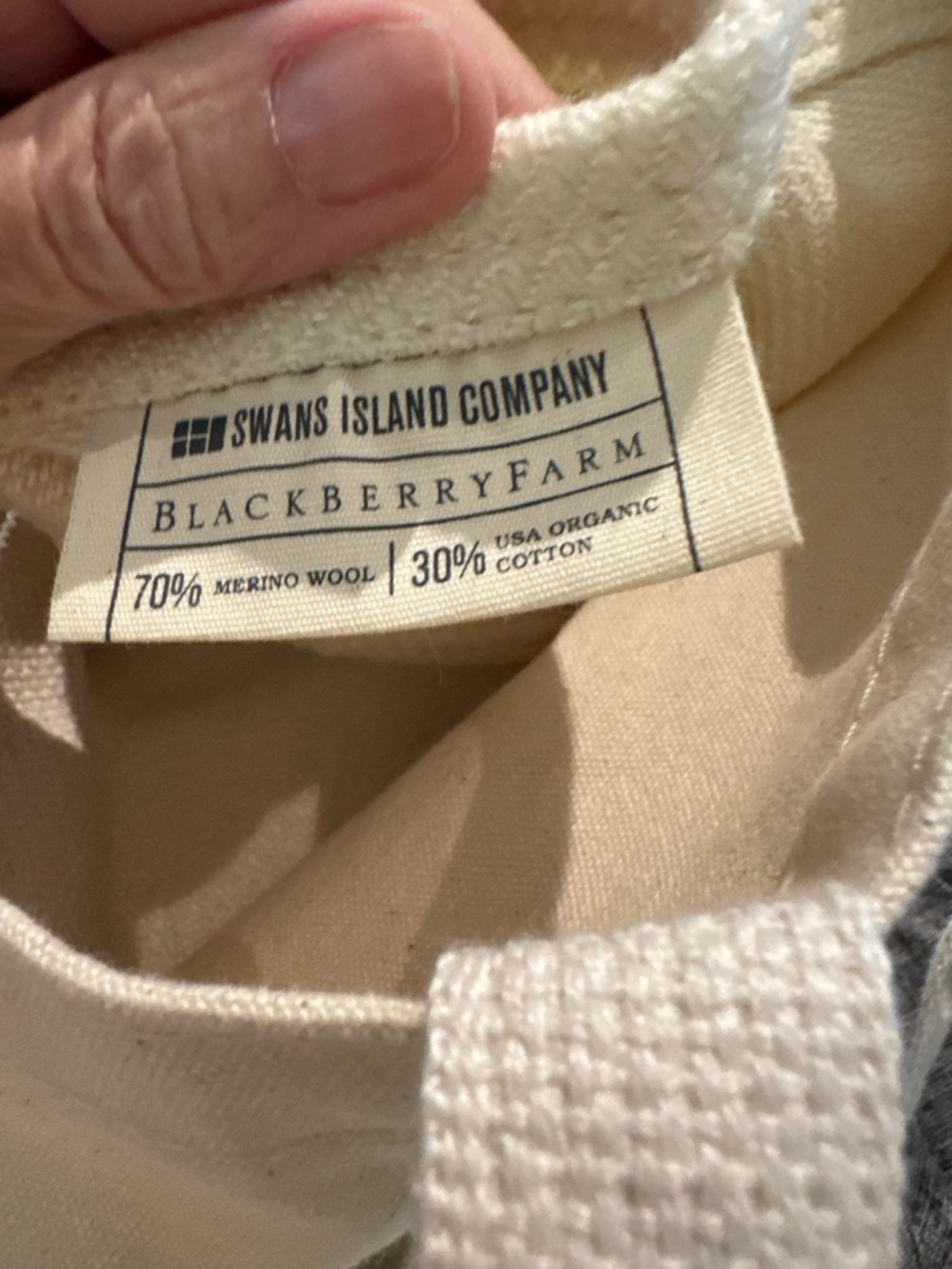 Swans Island cotton & Wool Throw NEW blackberry farms - Picture 7 of 8